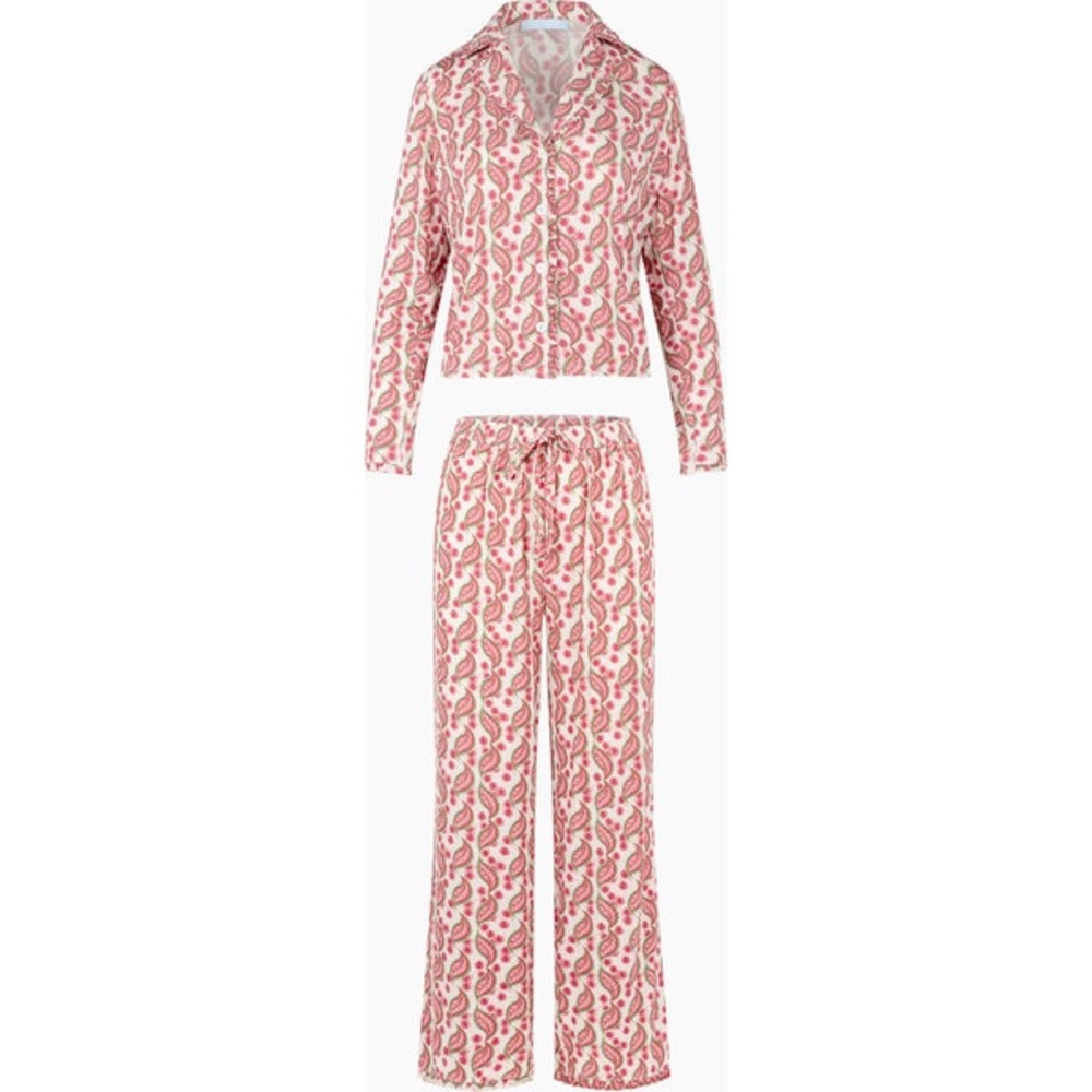 HILL HOUSE Home PJs. Eleni Pajama Set, Birch Vine Stripe